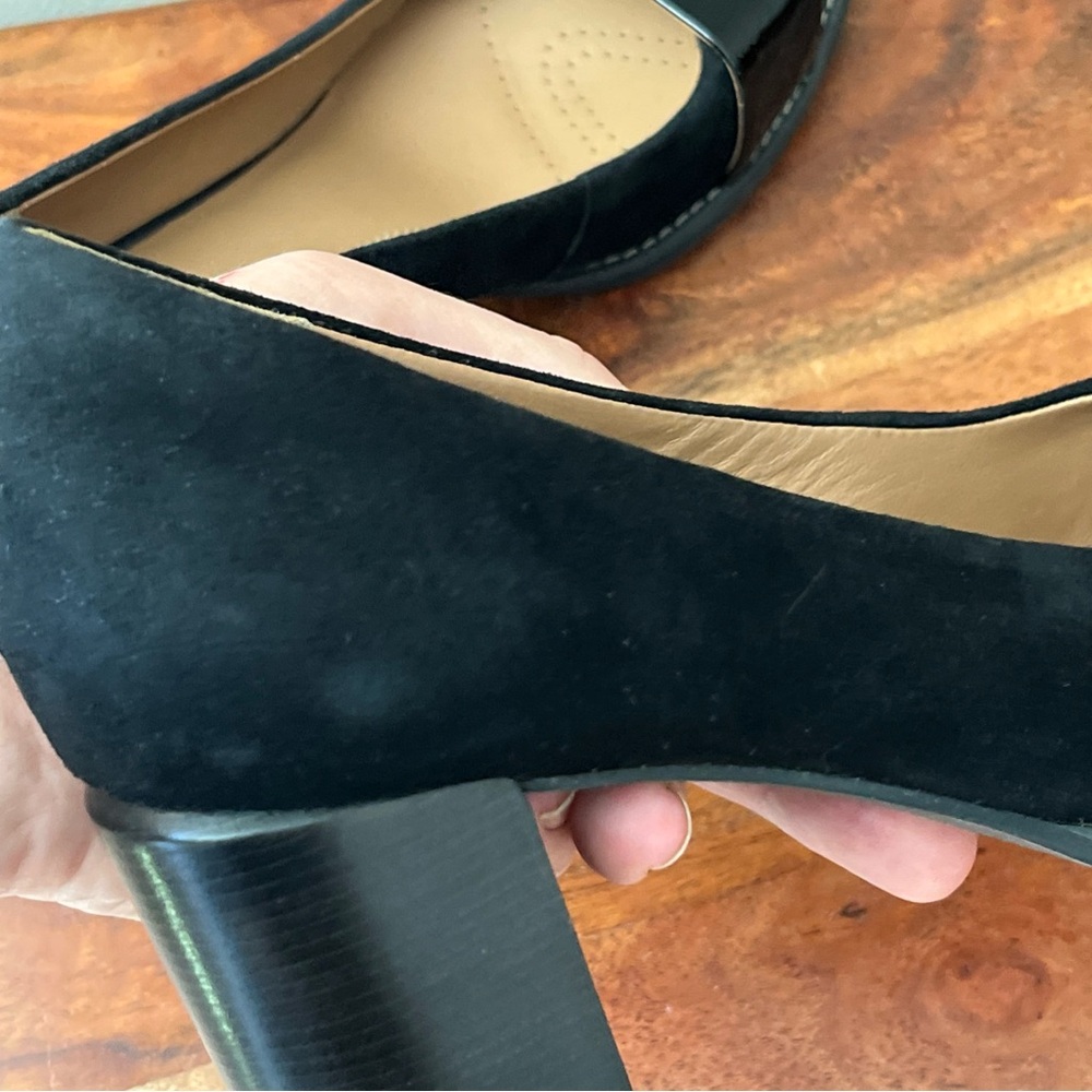 Women’s Clark’s Artisan Black Leather Pump Heels Size 6M - Picture 9 of 9